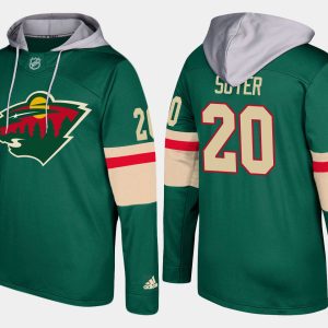 Trendy Wild #20 Ryan Suter Green Name And Number Hoodie for die   hard Blackhawks fans