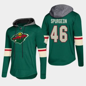 Trendy Wild #46 Jared Spurgeon Green 2018 Pullover Platinum Hoodie for a valuable hockey collectible