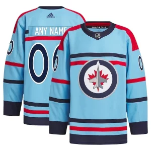 Trendy Winnipeg Jets adidas Anniversary Primegreen Authentic Custom Jersey   Light Blue to stand out at the stadium