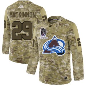 Unique Adidas Avalanche #29 Nathan MacKinnon Camo 2022 Stanley Cup Champions Authentic Stitched NHL Jersey to add to your hockey memorabilia collection