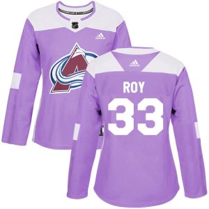 Unique Adidas Avalanche #33 Patrick Roy Purple Authentic Fights Cancer Women's Stitched NHL Jersey for top   notch game   day wear