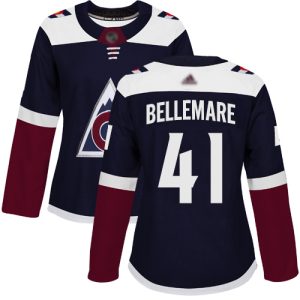 Unique Adidas Avalanche #41 Pierre Edouard Bellemare Navy Alternate Authentic Women's Stitched NHL Jersey for a valuable hockey collectible