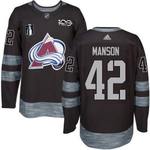 Unique Adidas Avalanche #42 Josh Manson Black Youth 2022 Stanley Cup Final Patch 100th Anniversary Stitched NHL Jersey for a valuable hockey collectible