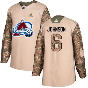 Unique Adidas Avalanche #6 Erik Johnson Camo Authentic 2017 Veterans Day Stitched NHL Jersey for a memorable sports moment