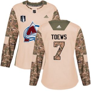 Unique Adidas Avalanche #7 Devon Toews Camo Women's 2022 Stanley Cup Final Patch Authentic Veterans Day Stitched NHL Jersey for a memorable sports moment