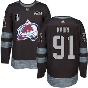 Unique Adidas Avalanche #91 Nazem Kadri Black Youth 2022 Stanley Cup Final Patch 100th Anniversary Stitched NHL Jersey to stand out at the stadium