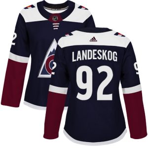 Unique Adidas Avalanche #92 Gabriel Landeskog Navy Alternate Authentic Women's Stitched NHL Jersey for die   hard Blackhawks fans