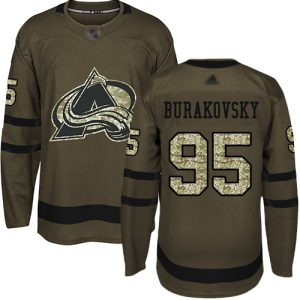 Unique Adidas Avalanche #95 Andre Burakovsky Green Salute to Service Stitched Youth NHL Jersey for an exciting hockey game