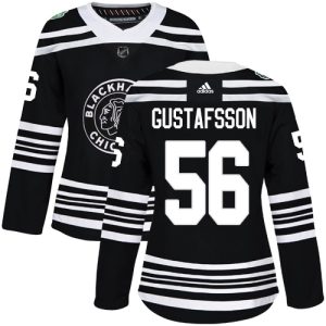 Unique Adidas Blackhawks #56 Erik Gustafsson Black Authentic 2019 Winter Classic Women's Stitched NHL Jersey for an exciting hockey game