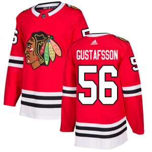 Unique Adidas Blackhawks #56 Erik Gustafsson Red Home Authentic Stitched Youth NHL Jersey to show your team love