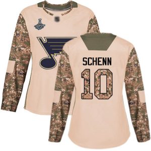 Unique Adidas Blues #10 Brayden Schenn Camo Authentic 2017 Veterans Day Stanley Cup Champions Women's Stitched NHL Jersey for a memorable sports moment