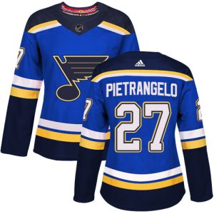 Unique Adidas Blues #27 Alex Pietrangelo Blue Home Authentic Women's Stitched NHL Jersey for a valuable hockey collectible