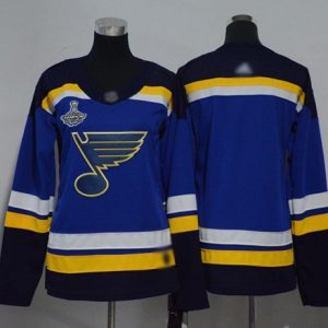 Unique Adidas Blues Blank Blue Home Authentic Stanley Cup Champions Women's Stitched NHL Jersey for true hockey enthusiasts