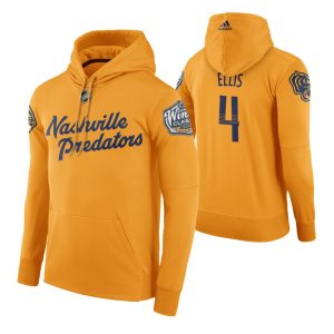 Unique Adidas Predators #4 Ryan Ellis Men's Yellow 2020 Winter Classic Retro NHL Hoodie for top   notch game   day wear