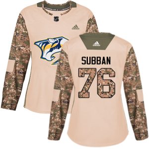 Unique Adidas Predators #76 P.K Subban Camo Authentic 2017 Veterans Day Women's Stitched NHL Jersey for an exciting hockey game