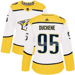 Unique Adidas Predators #95 Matt Duchene White Road Authentic Women's Stitched NHL Jersey for top   notch game   day wear