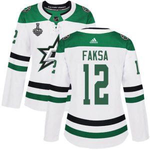 Unique Adidas Stars #12 Radek Faksa White Road Authentic Women's 2020 Stanley Cup Final Stitched NHL Jersey for top   notch game   day wear
