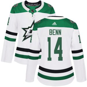 Unique Adidas Stars #14 Jamie Benn White Road Authentic Women's Stitched NHL Jersey to support your favorite players