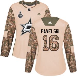 Unique Adidas Stars #16 Joe Pavelski Camo Authentic 2017 Veterans Day Women's 2020 Stanley Cup Final Stitched NHL Jersey for an exciting hockey game