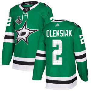 Unique Adidas Stars #2 Jamie Oleksiak Green Home Authentic 2020 Stanley Cup Final Stitched NHL Jersey to stand out at the stadium