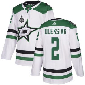 Unique Adidas Stars #2 Jamie Oleksiak White Road Authentic Youth 2020 Stanley Cup Final Stitched NHL Jersey to stand out at the stadium