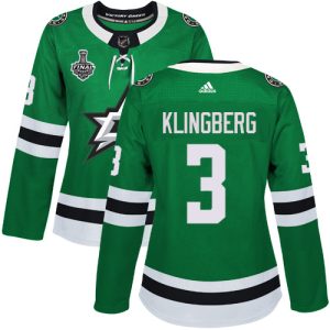 Unique Adidas Stars #3 John Klingberg Green Home Authentic Women's 2020 Stanley Cup Final Stitched NHL Jersey for a memorable sports moment