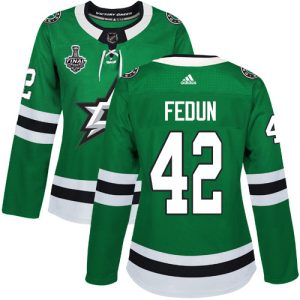 Unique Adidas Stars #42 Taylor Fedun Green Home Authentic Women's 2020 Stanley Cup Final Stitched NHL Jersey for die   hard Blackhawks fans