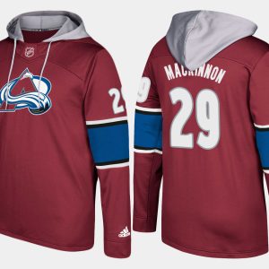 Unique Avalanche #29 Nathan MacKinnon Burgundy Name And Number Hoodie for top   notch game   day wear