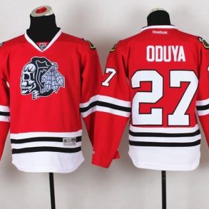 Unique Blackhawks #27 Johnny Oduya Red(White Skull) Stitched Youth NHL Jersey for die   hard Blackhawks fans