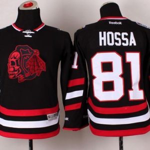 Unique Blackhawks #81 Marian Hossa Black(Red Skull) 2014 Stadium Series Stitched Youth NHL Jersey to support your favorite players