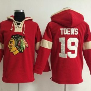 Unique Chicago Blackhawks #19 Jonathan Toews Red Pullover NHL Hoodie for a valuable hockey collectible