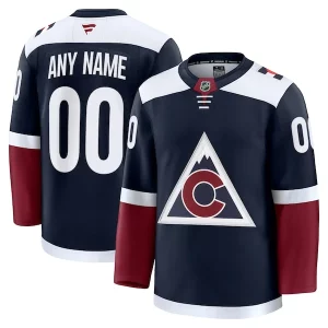 Unique Colorado Avalanche Alternate Premium Custom Jersey   Navy/Burgundy/White for true hockey enthusiasts