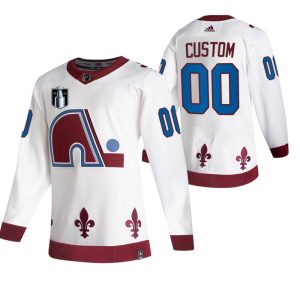 Unique Colorado Avalanche Custom White Men's Adidas 2022 Stanley Cup Final Patch Alternate Authentic Player NHL Jersey for top   notch game   day wear
