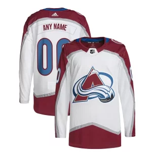 Unique Colorado Avalanche adidas Away Primegreen Authentic Custom Jersey   White to support your favorite players