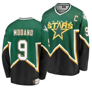 Unique Dallas Stars #9 Mike Modano Kelly Green Heritage Premier Retired Player Jersey to support your favorite players