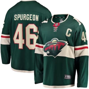 Unique Jared Spurgeon Minnesota Wild Home Breakaway Player Jersey   Green to add to your hockey memorabilia collection