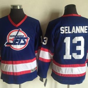 Unique Jets #13 Teemu Selanne Light Blue CCM Throwback Stitched Youth NHL Jersey to show your team love
