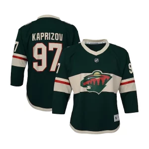 Unique Kirill Kaprizov Minnesota Wild Youth Home Replica Player Jersey   Green to show your team love