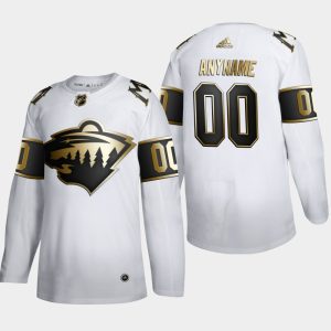Unique Minnesota Wild Custom Men's Adidas White Golden Edition Limited Stitched NHL Jersey to add to your hockey memorabilia collection