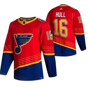 Unique St. Louis Blues #16 Brett Hull Red Men's Adidas 2020 21 Reverse Retro Alternate NHL Jersey for an exciting hockey game