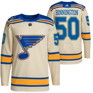 Unique St. Louis Blues #50 Jordan Binnington Men's Adidas 2022 Winter Classic NHL Authentic Jersey Cream for an exciting hockey game