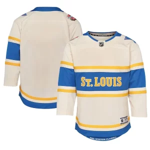 Superb St. Louis Blues Youth 2025 NHL Winter Classic Premier Jersey   Cream for a valuable hockey collectible