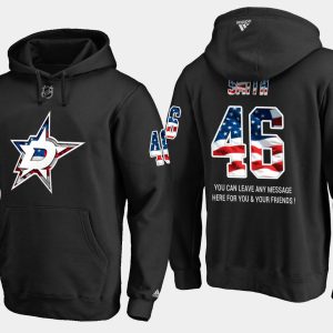 Unique Stars #46 Gemel Smith NHL Banner Wave Usa Flag Black Hoodie for a valuable hockey collectible