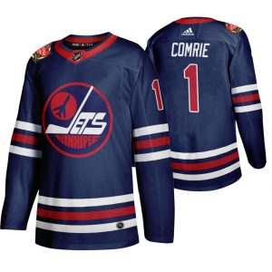 Unique Winnipeg Jets #1 Eric Comrie Men's 2019 20 Heritage Classic Wha Navy Stitched NHL Jersey for top   notch game   day wear