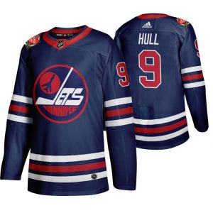 Unique Winnipeg Jets #9 Bobby Hull Men's 2019 20 Heritage Classic Wha Navy Stitched NHL Jersey to show your team love